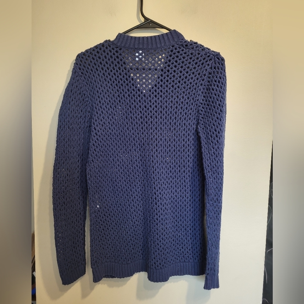 Jockey Deep Blue V-Neck Sweater, Size Medium - Picture 2 of 4